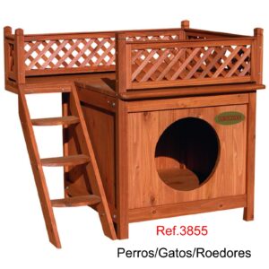 CASETA MADERA PERRO/GATO/ROEDORES