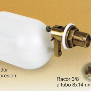 RACOR 3/8 A TUBO GRIS 8x14mm.